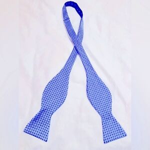 Bruno Piattelli Roma Silk Blue Bow Tie